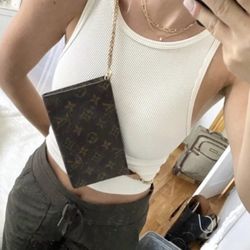 Authentic Louis Vuitton Pouch with Chain