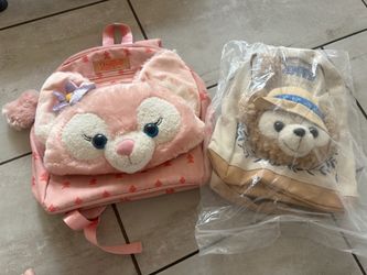 NEW Cute Pink Plush Kids Backpack