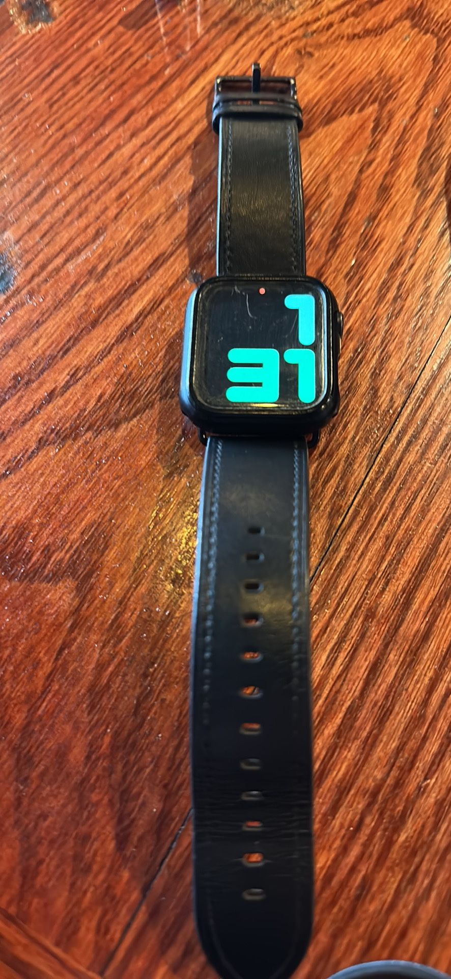 44mm Apple Watch With Leather Band