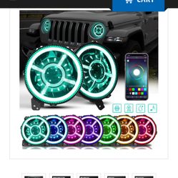 9inch Round Colored LED Headlights 