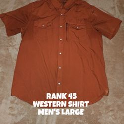 RANK 45 CASUAL SHIRT, MEN'S LARGE