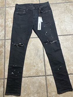 Purple Brand Black Distressed Jeans Size 34 (Skinny)