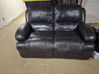 Faux Leather Loveseat