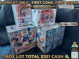 2025-26 5x Topps Bowman Megas & 2 NBA Hoops Basketball Box Lot