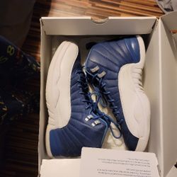 Jordan 12 Stone Blue Good Cond. Sz 11 $165
