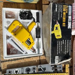 Chicago Electric Stud Welder Kit (Auto Body Dent Repair) + Slide Hammer + Studs + Box