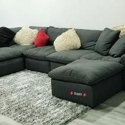 Brand New Ashley Couch 🛋️Savesto Charcoal Modular 5 PIECE Sectional 