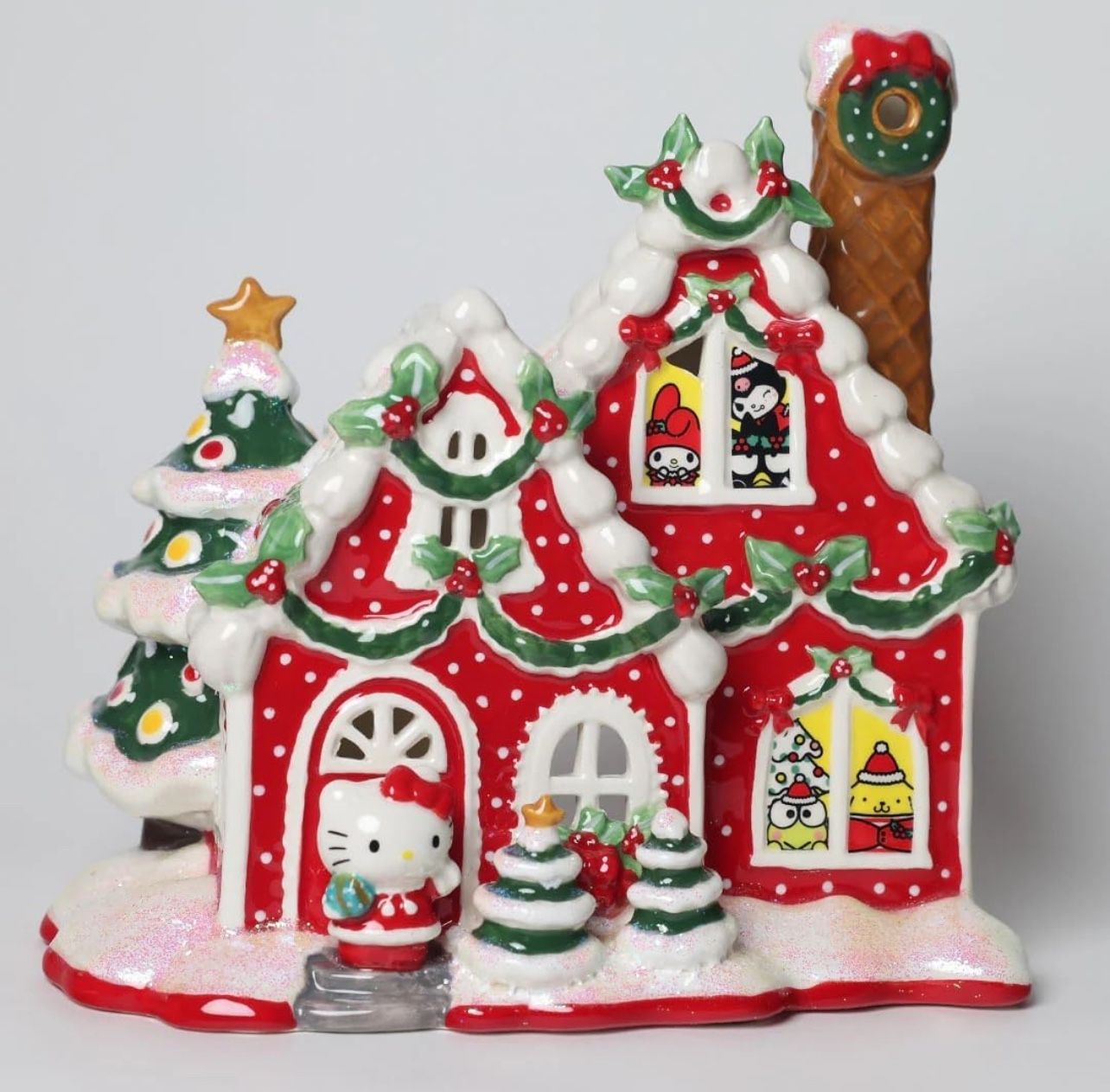 Hello Kitty and Friends Red Christmas Candle House
