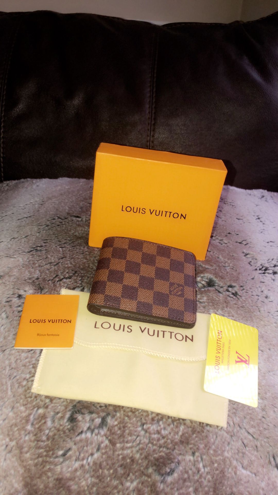Men’s Louis Vuitton Damier Ebene Multiple Wallet - 60895