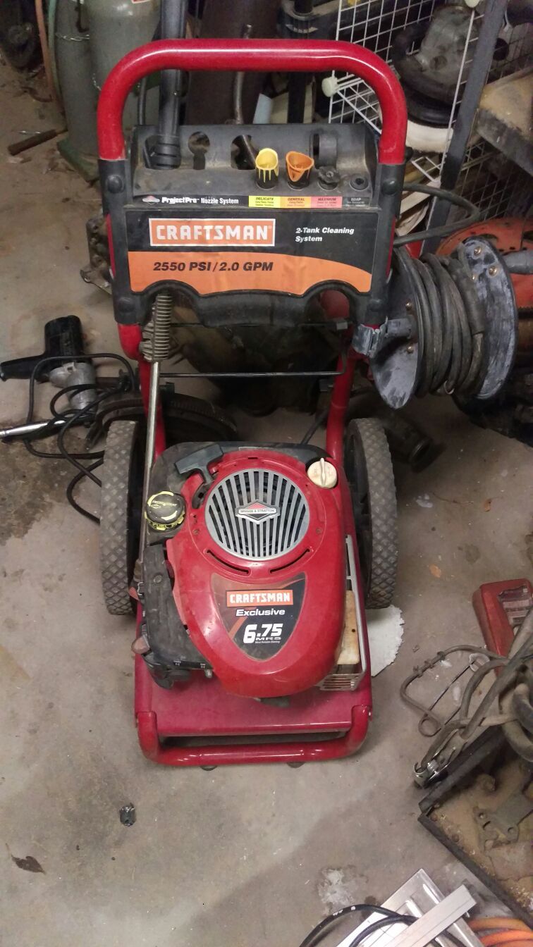 Craftsman 6.5 HP 2800 psi pressure washer