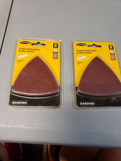 Brand New 2 Pack Triangle Sanding Sheets 60, 240 Grit