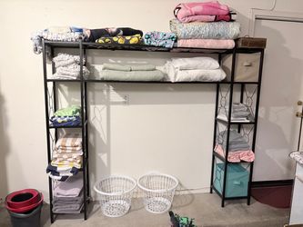 Over Bed (full size) or over TV Shelf Unit