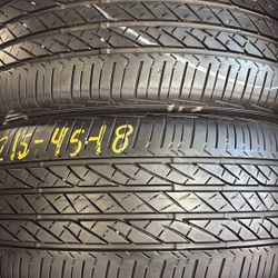 215/45/18 (2) Bridgestone Installed 