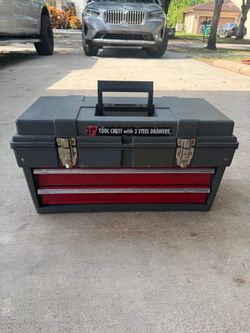 22" Toolbox 🧰 with 2 Steel Drawers