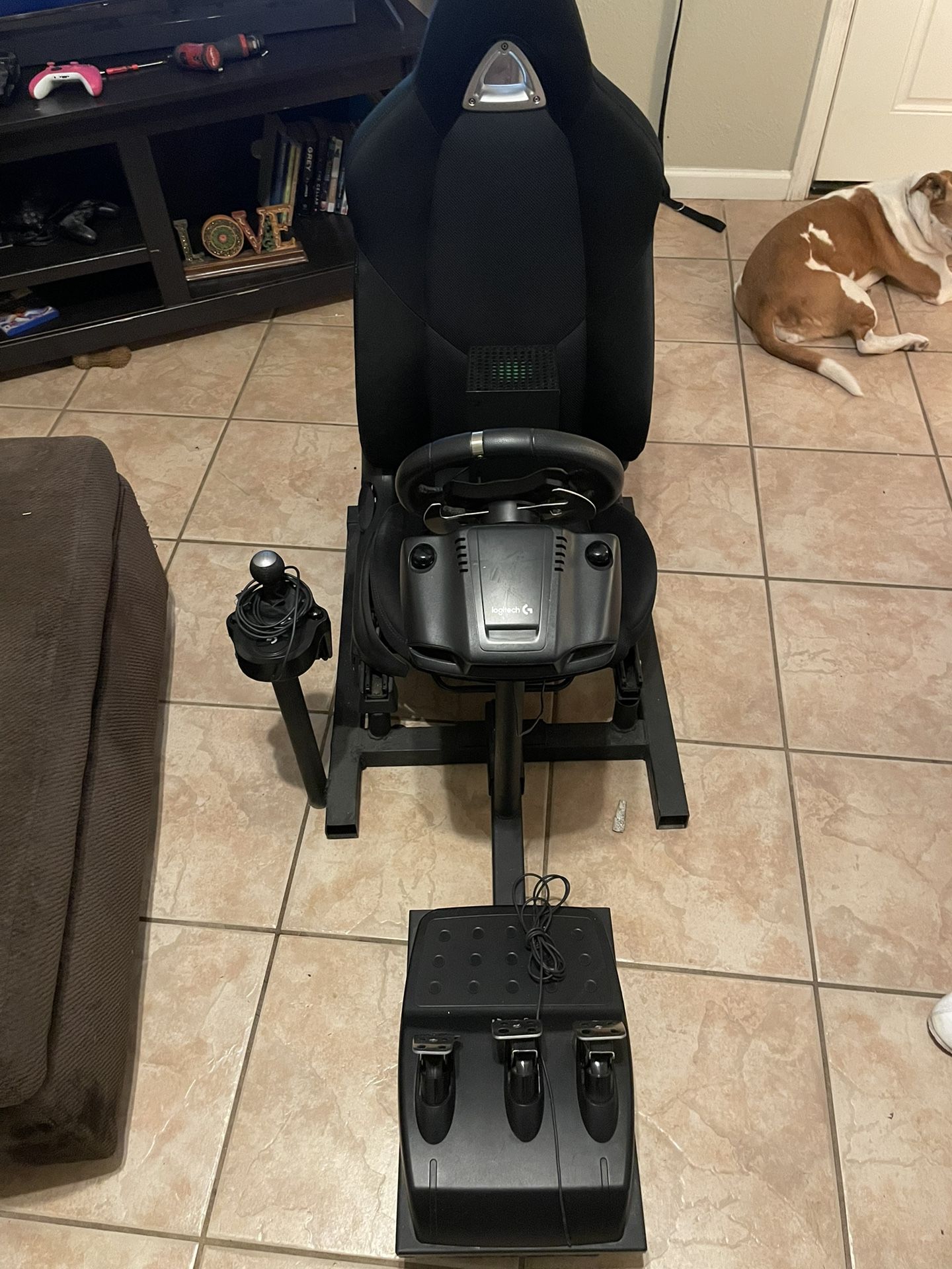 Xbox Series X, with Logitech G920 and Homemade Sim Rig