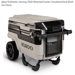Igloo Trailmate Journey 70Qt Wheeled Cooler, Insulated Hard Shell Ice Chest