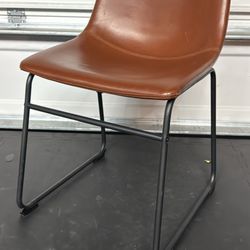 Brown Faux Leather Chair