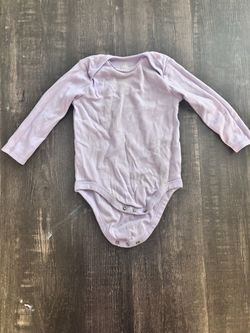 Lavender Long Sleeve Baby Onesie