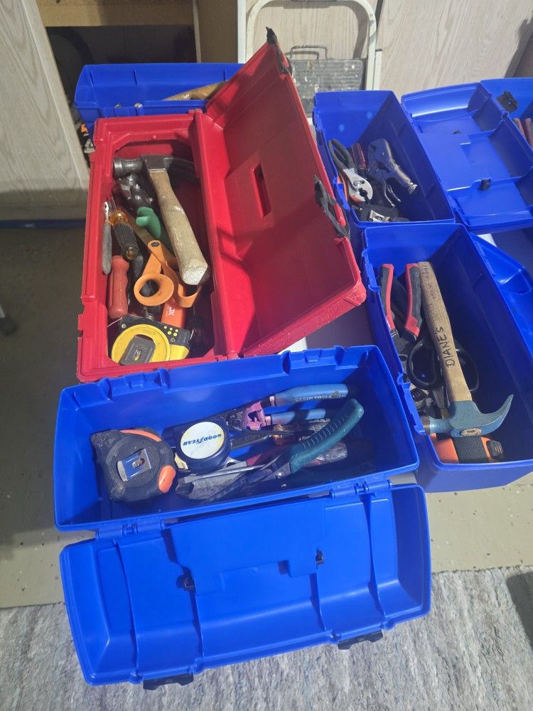 Tool Boxes with used tools