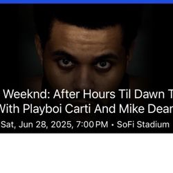 The Weeknd: After Hours Til Dawn Tour With Playboi Carti And Mike Dean