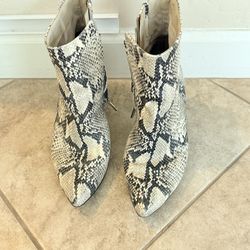 Sam Edelman Snakeskin Pointed-Toe Booties
