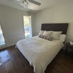 California King Mattress + Custom Bed Frame 