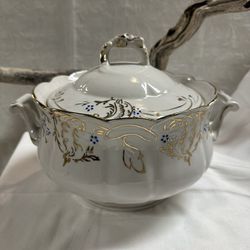 Vintage Porcelain Covered Serving Dish