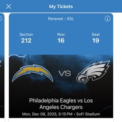 LA Chargers Vs Philadelphia Eagles