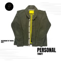 Descendant Of Thieves Men’s Cardigan Sweater Size Large Mossy Green