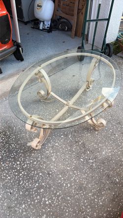 Glass Oval Coffee Table