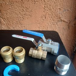 Donde Ball Valve 3/4 Inch To 1 1/4 Inch 2 Sharkbite Adapters 1x1 Inch 