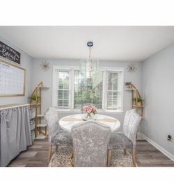 3 Gray Velvet Chairs