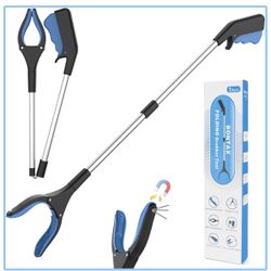Grabber Reacher Tool for Seniors, Easy Grip 32" Long Handle Foldable Reacher Grabbers, Reaching Assist Pickup Tool for Trash, Ideal for Elderly & Disa