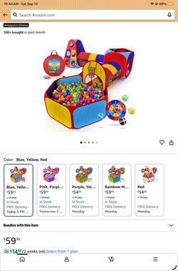Kids Ball Pit Play Tent with Tunnel Set