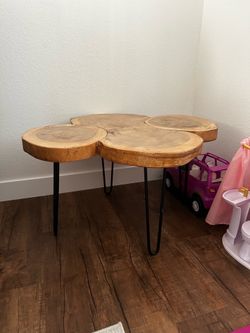 Wood coffee table