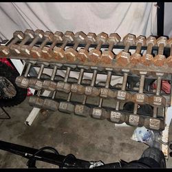 5lb - 50lb Dumbbell Set With Rack 