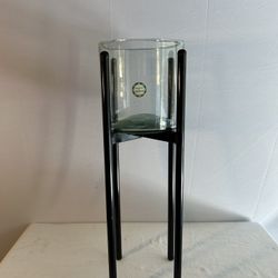 Pilar And Glass Holder Plant Or Candle 