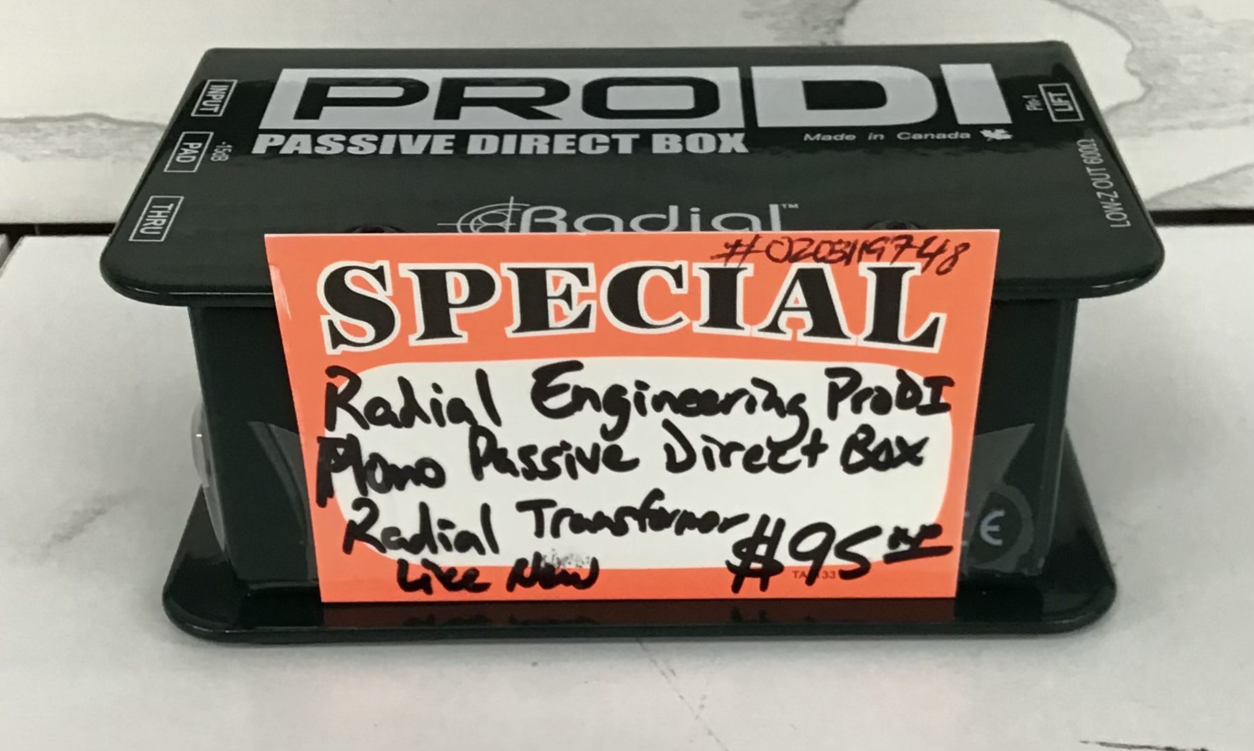 Radial Engineering Pro DI Mono Passive Direct Box Radial Transformer Like New 