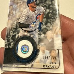 2019 Topps Tribute Kris Bryant stamp of approval jersey/150