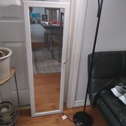 Jewelry Armoire Wall Mounted Mirror Like New