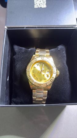 New Invicta Ocean Voyage Gold-Tone Watch with Box