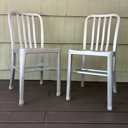 Two Retro Aluminum Chairs