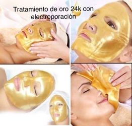 Facial con tratamiento de oro 24 k con electroporacion