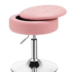 Adjustable 360 Swivel Storage Vanity Stool