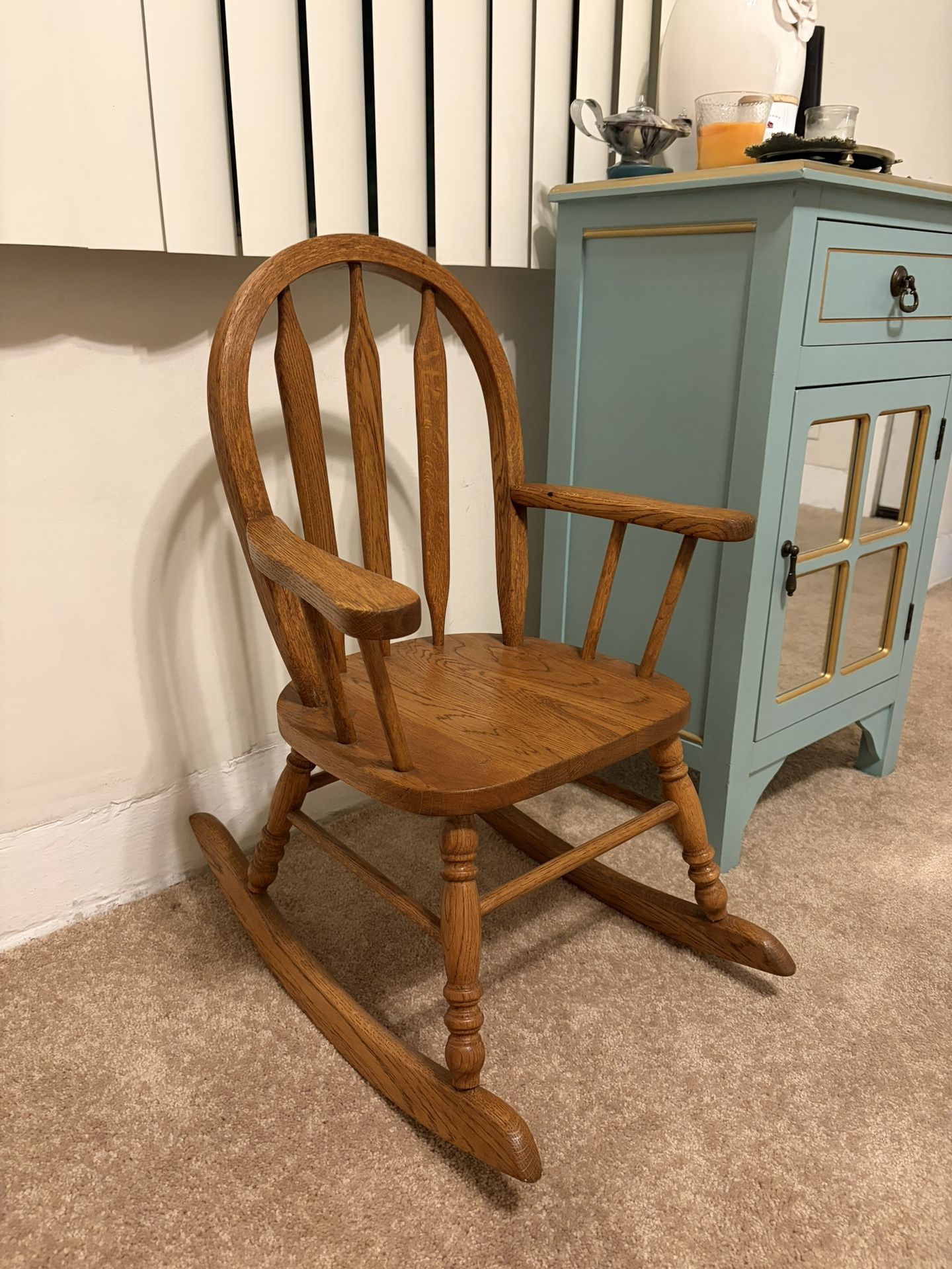 Vintage Kids Wooden Rocking Chair