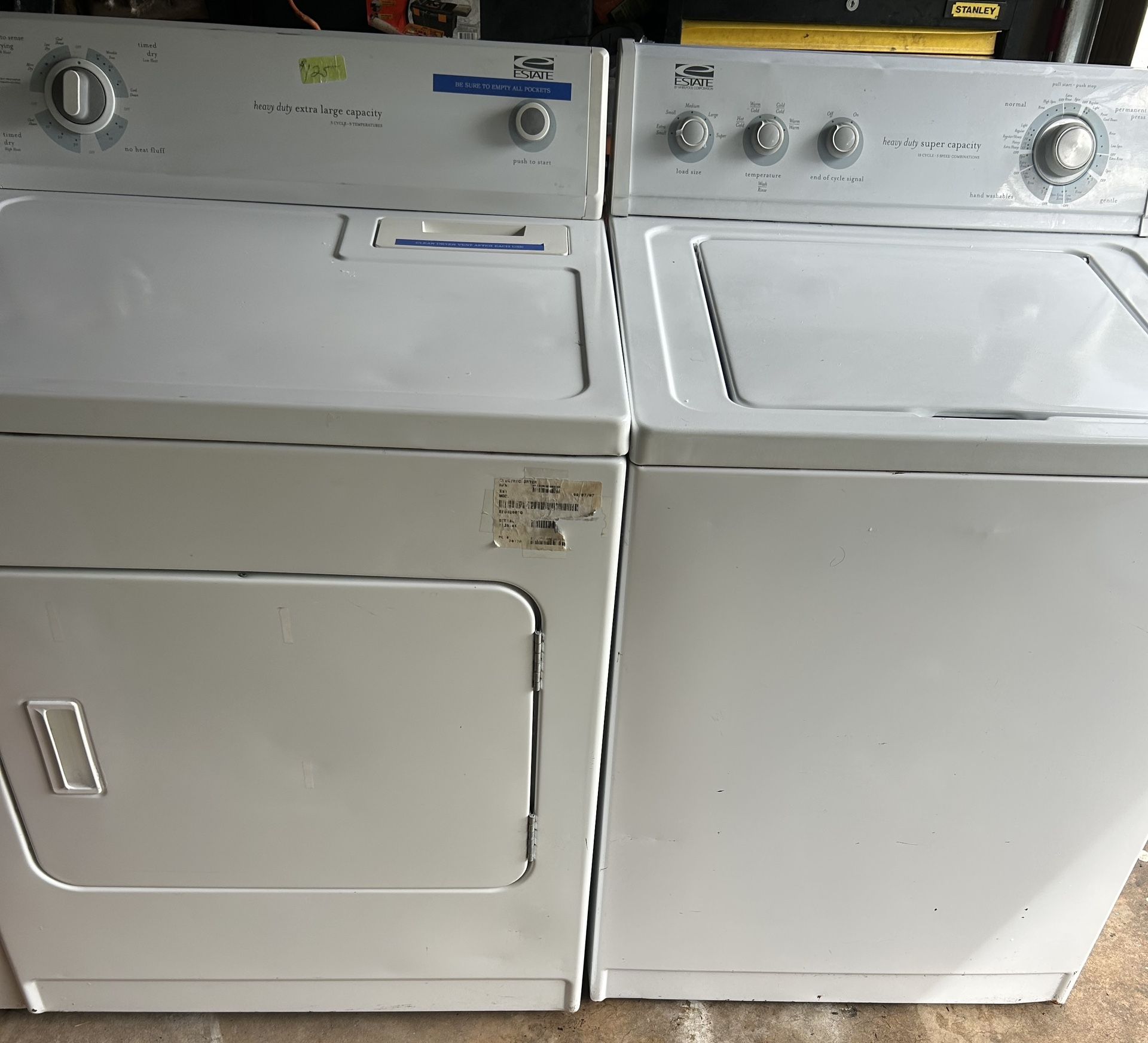 Estate By Whirlpool Washer & Dryer