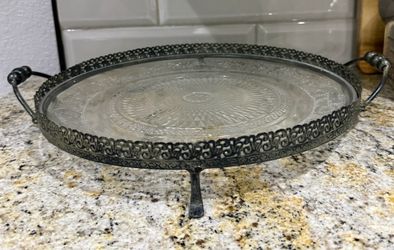 Glass Platter and stand