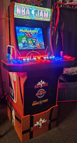 NBA Jam Arcade1up Cabinet With Over 15,000 Video Games and Matching Stool