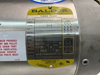 Baldor Ss  Pump Motor 3 Phase  3 Hp