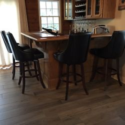 Set Of 4 Bar Stools 30” High